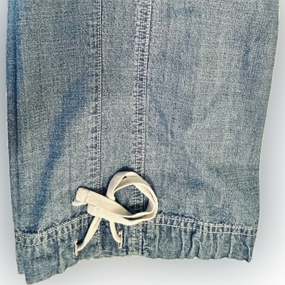 Tommy Hilfiger Chambray clam digger capris with ankle ties sz 14 - Picture 12 of 12